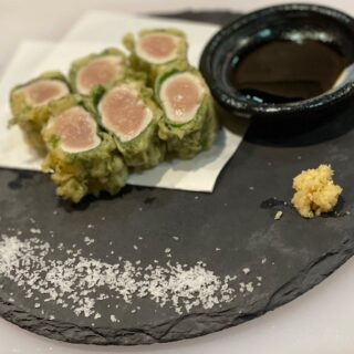外はサクッと、中はしっとりレア仕上げ！「レアササミ磯部揚げ…